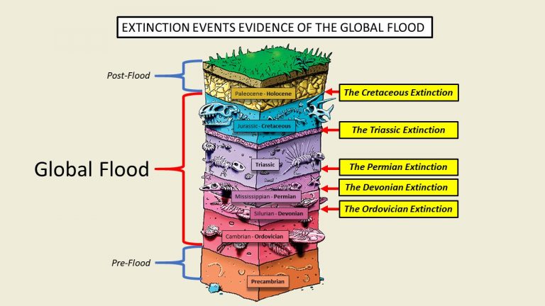 MASS EXTINCTIONS AS EVIDENCE OF THE GLOBAL FLOOD – Evolution is a Myth